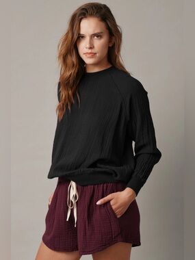 9 Seed La Quinta Raglan Sweatshirt in Double Gauze